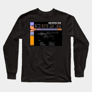 Computer Readout Showing Original Series Star Ship Profile Long Sleeve T-Shirt